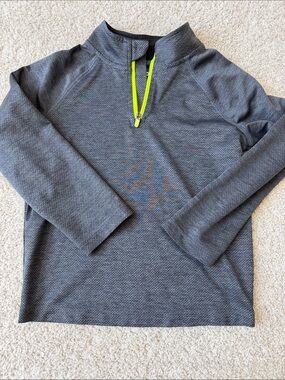 jumping beans Gray Men's Half-Zip Pullover with Neon Yellow Zipper